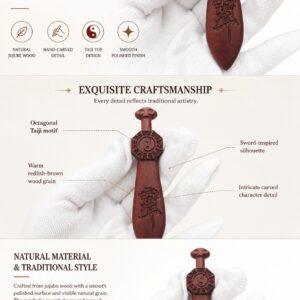 Sword Ornament Ziwei Charm Wood Sculpture, approved main product view.