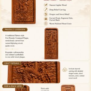 Five Wood Token Ornament, approved detail product view.