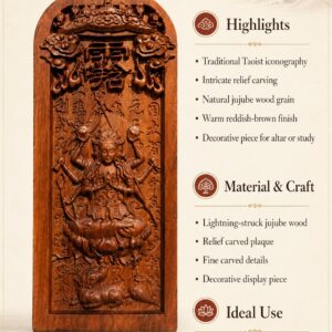 Doumu Yuanjun Wood Token Mother of the Northern Stars Figurine, approved detail product view.