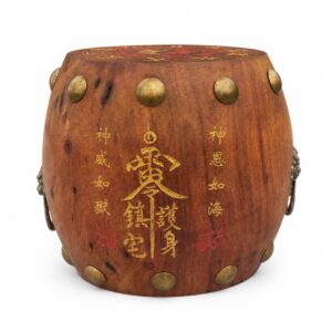 Dharma Drum Ornament Desktop Wood Figurine, approved main product view.