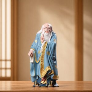 Laozi Wood Statue, approved hero product view.