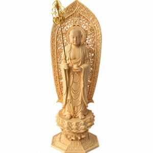 Ksitigarbha Bodhisattva Wood Statue, approved main product view.