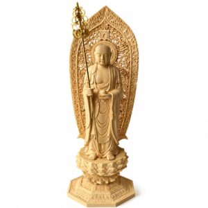 Ksitigarbha Bodhisattva Wood Statue, approved main product view.