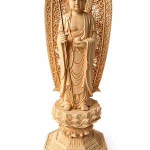 Ksitigarbha Bodhisattva Wood Statue, approved main product view.