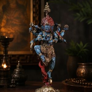 Ucchusma Vajrapani Brass Statue, approved scene product view.