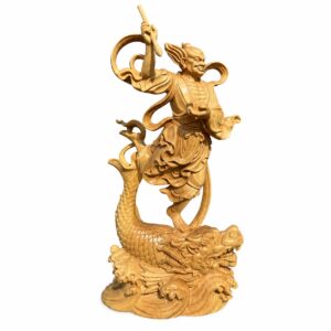 Kui Xing Wood Statue, approved main product view.