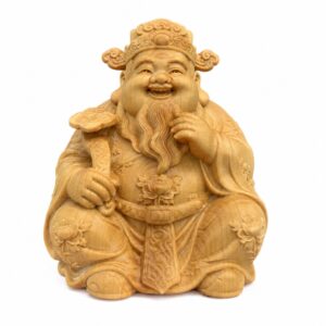Caishen Wood Statue, approved main product view.
