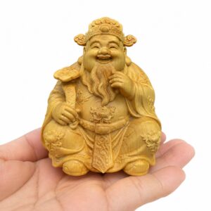 Caishen Wood Statue, approved main product view.