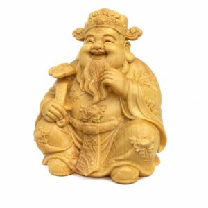 Caishen Wood Statue, approved main product view.