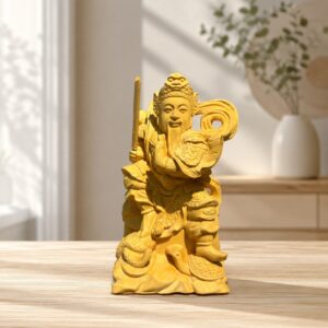 Zhenwu Emperor Wood Statue Ornament, approved hero product view.