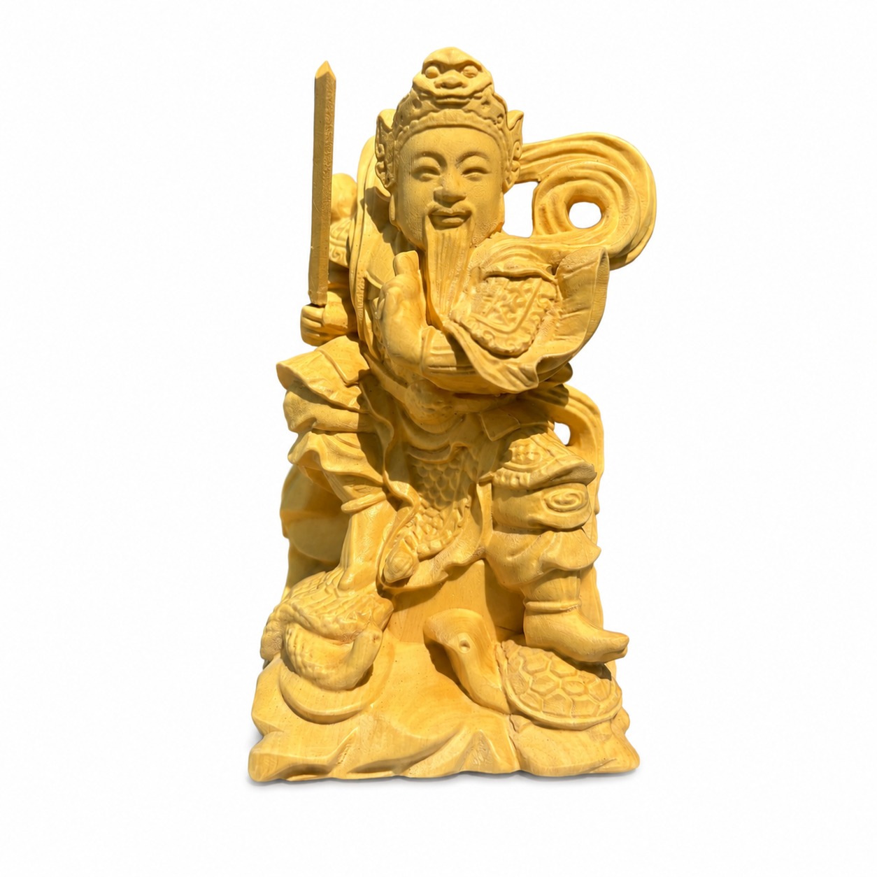 Zhenwu Emperor Wood Statue Ornament, approved main product view.
