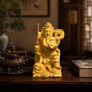 Zhenwu Emperor Wood Statue Ornament, approved main product view.