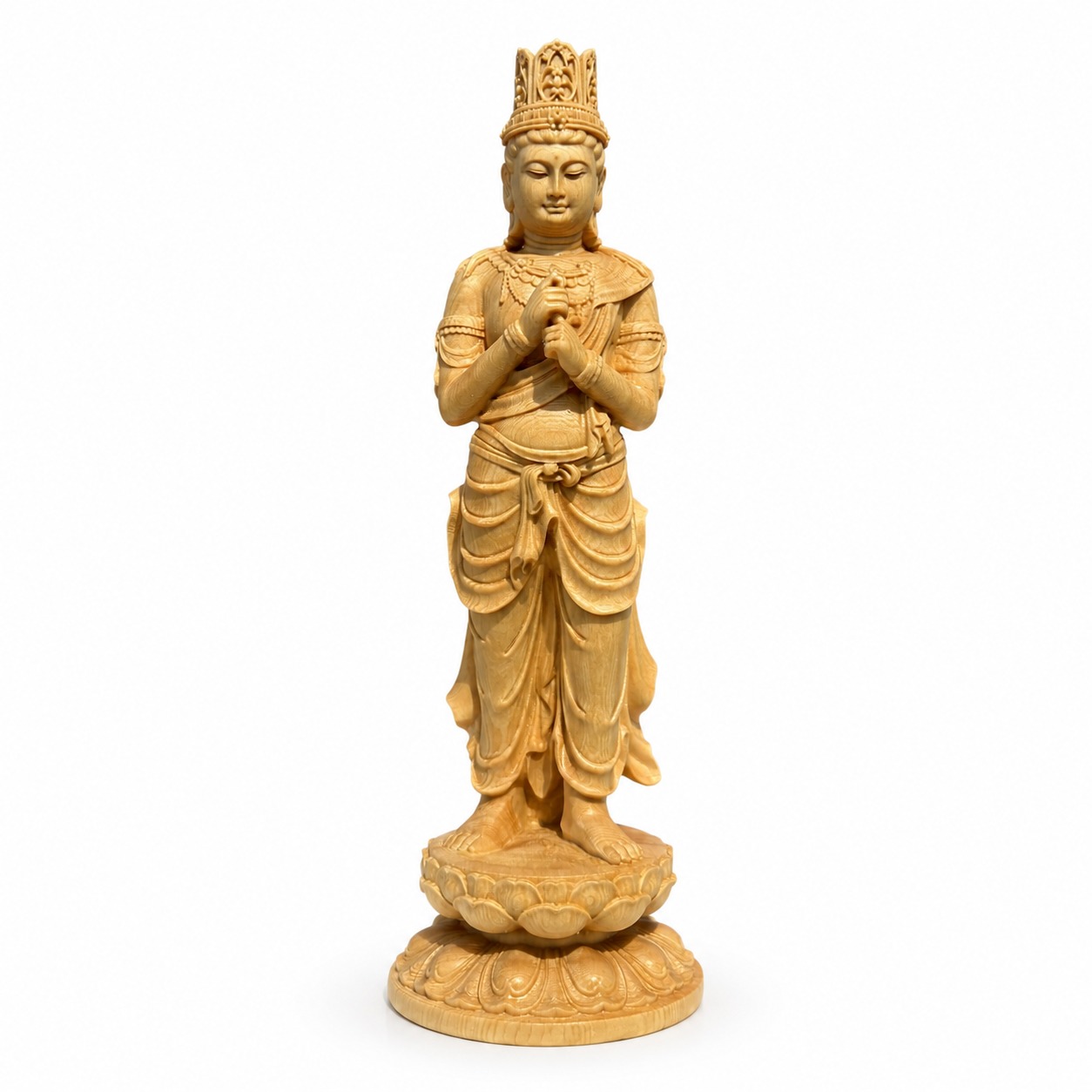 Approved product image of Vairocana Buddha Wood Statue. Inspect the listed facts separately.