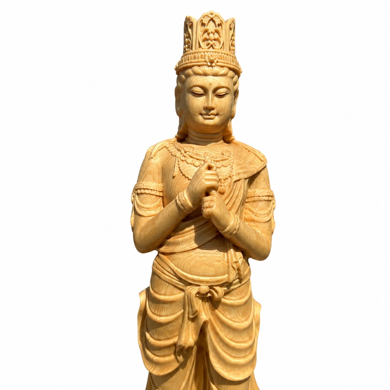 Approved product image of Vairocana Buddha Wood Statue. Inspect the listed facts separately.