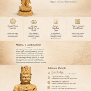 Approved detail image of Vairocana Buddha Wood Statue. Inspect the listed facts separately.