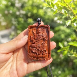 Zhenwu Deity Wood Amulet Pendant, approved hero product view.