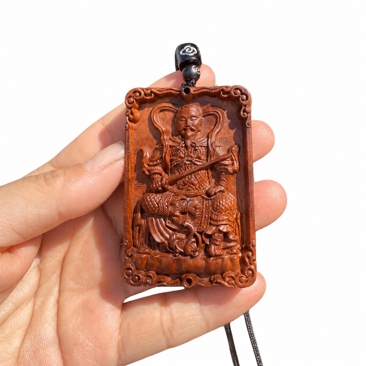 Zhenwu Deity Wood Amulet Pendant, approved main product view.