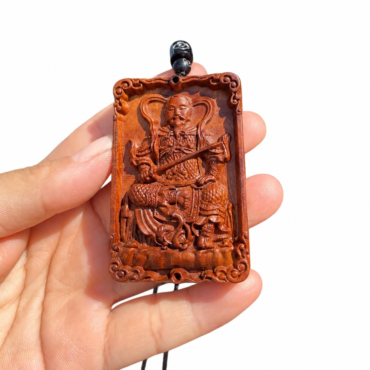 Zhenwu Deity Wood Amulet Pendant, approved main product view.