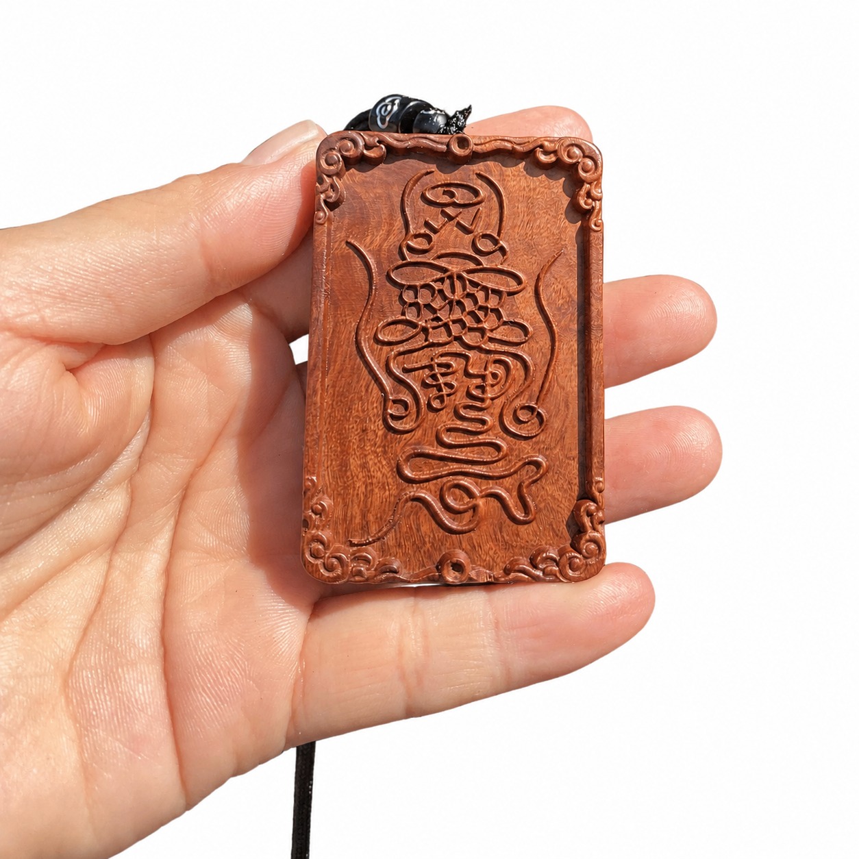Zhenwu Deity Wood Amulet Pendant, approved main product view.