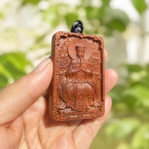 Baosheng Dadi and Ziwei Dadi Double Sided Wood Pendant, approved hero product view.