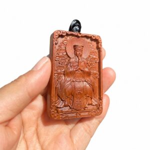 Baosheng Dadi and Ziwei Dadi Double Sided Wood Pendant, approved main product view.