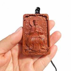 Baosheng Dadi and Ziwei Dadi Double Sided Wood Pendant, approved main product view.
