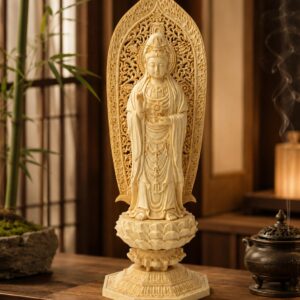 Nanhai Guanyin Wood Statue, approved main product view.