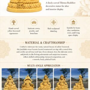 Approved product image of Yellow Jambhala Wood Statue. Inspect the listed facts separately.