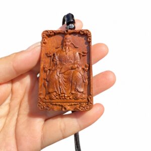 Wenchang Emperor Wood Pendant, approved main product view.
