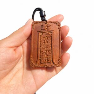 Wenchang Emperor Wood Pendant, approved main product view.