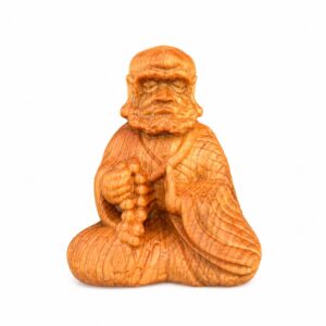 Bodhidharma Wood Statue, approved main product view.