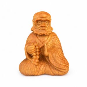 Bodhidharma Wood Statue, approved main product view.