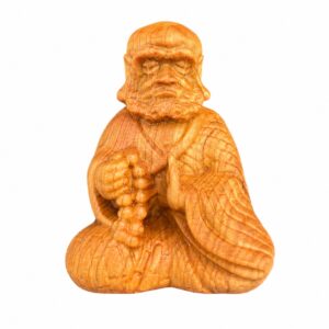 Bodhidharma Wood Statue, approved main product view.