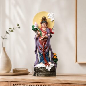 Mahasthamaprapta Bodhisattva Wood Statue, approved hero product view.