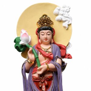 Mahasthamaprapta Bodhisattva Wood Statue, approved main product view.