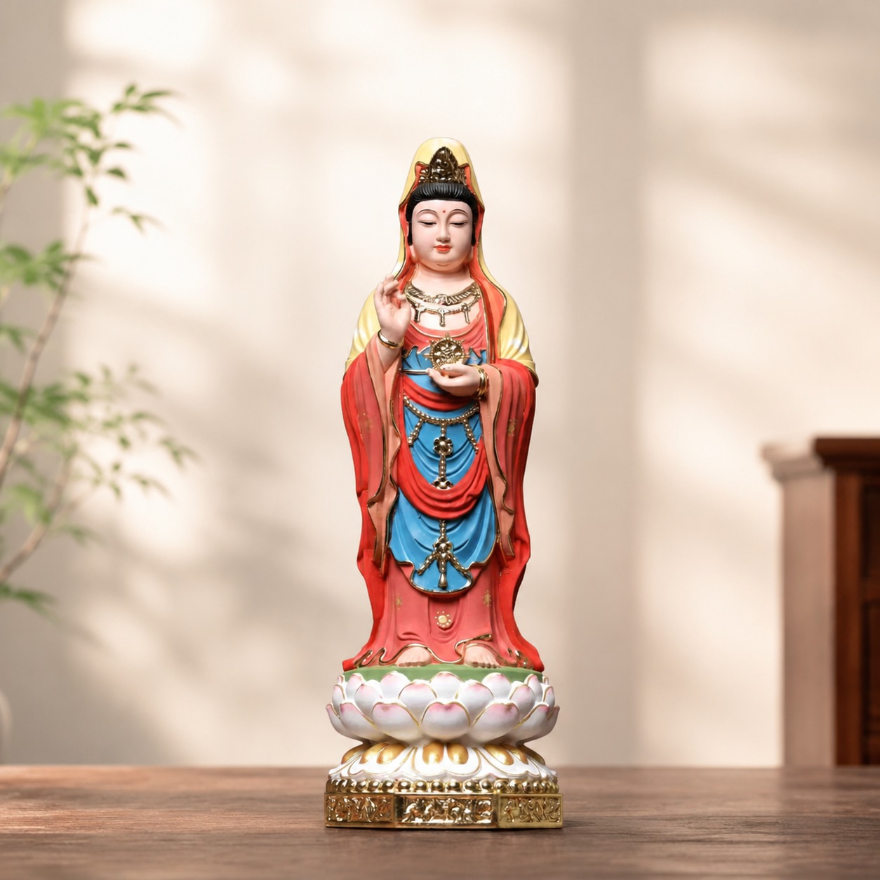 Approved product image of the Nanhai Guanyin Wood Statue
