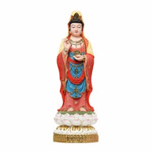 Approved product image of Nanhai Guanyin Wood Statue. Inspect the listed facts separately.