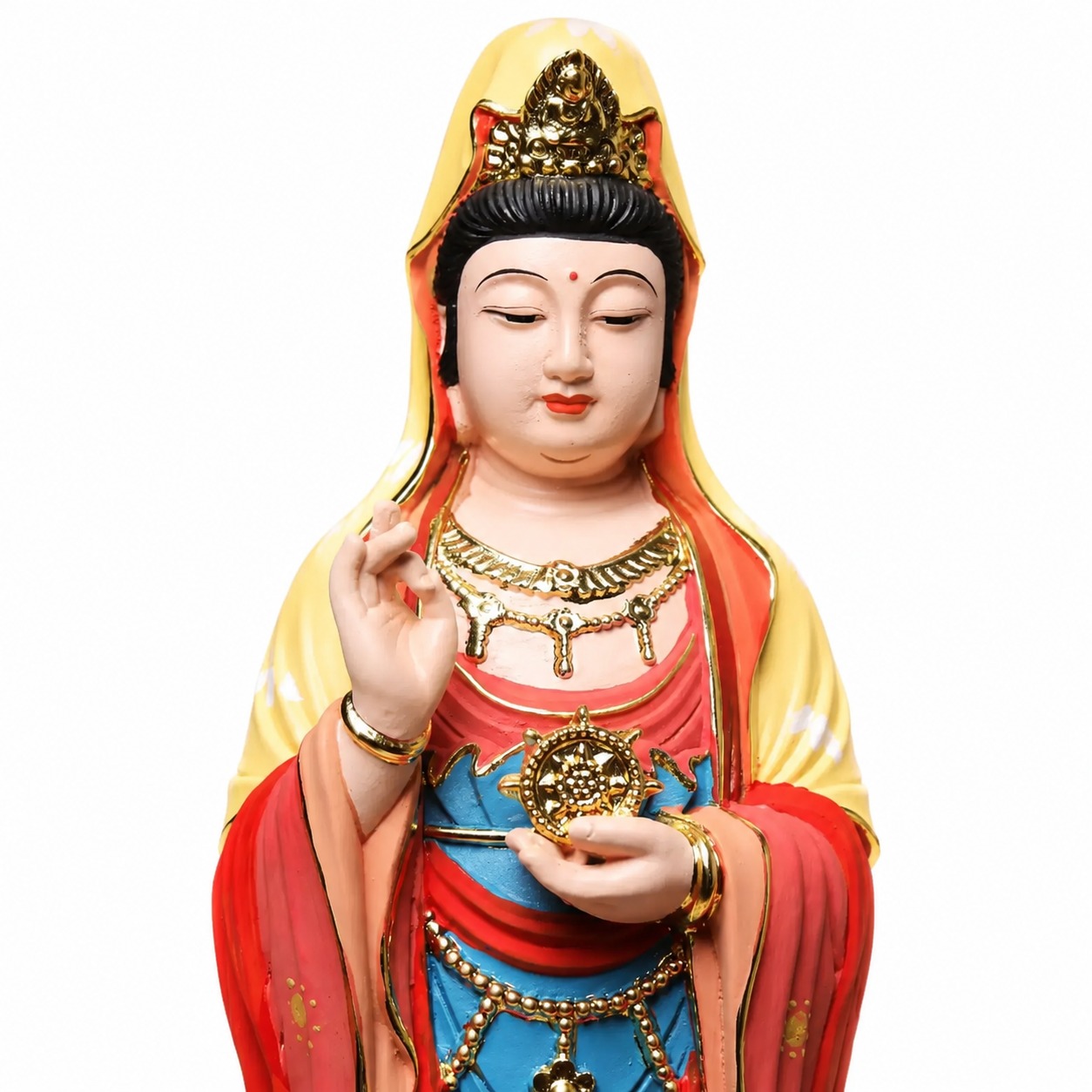 Approved product image of Nanhai Guanyin Wood Statue. Inspect the listed facts separately.