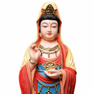 Approved product image of Nanhai Guanyin Wood Statue. Inspect the listed facts separately.