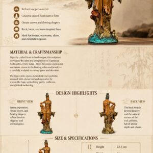 Guan Yin Bodhisattva Copper Alloy Statue, approved main product view.
