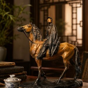Long March Figure Bronze Statue, approved scene product view.