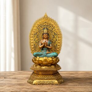 Vairocana Buddha Copper Alloy Statue, approved hero product view.