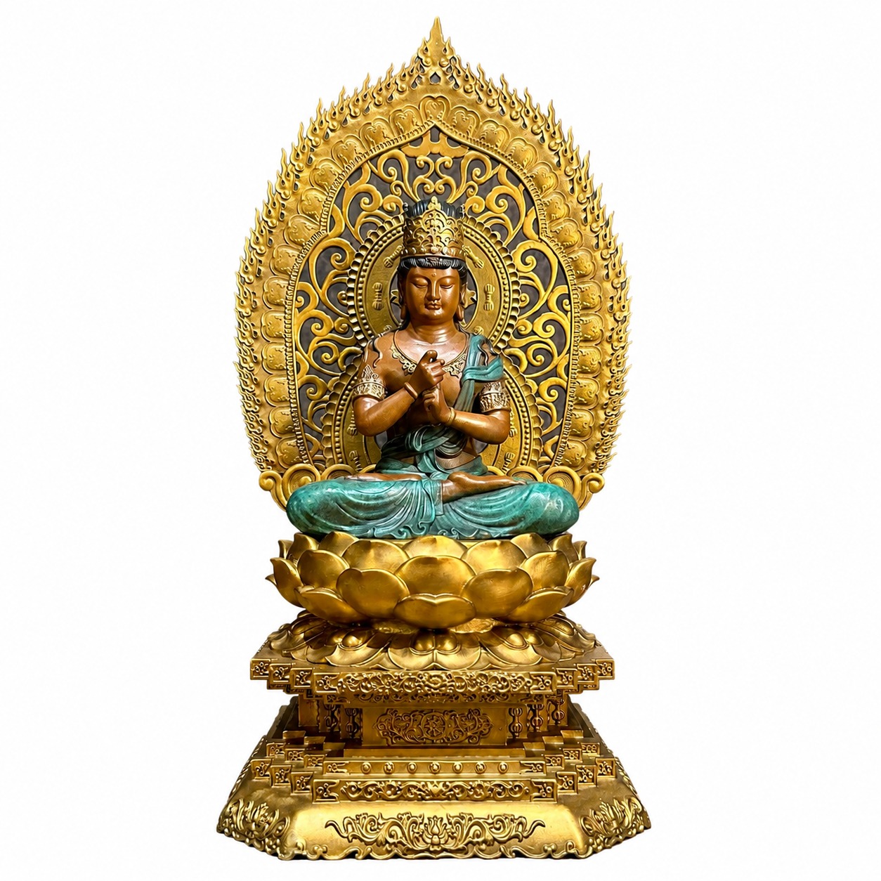 Vairocana Buddha Copper Alloy Statue, approved main product view.