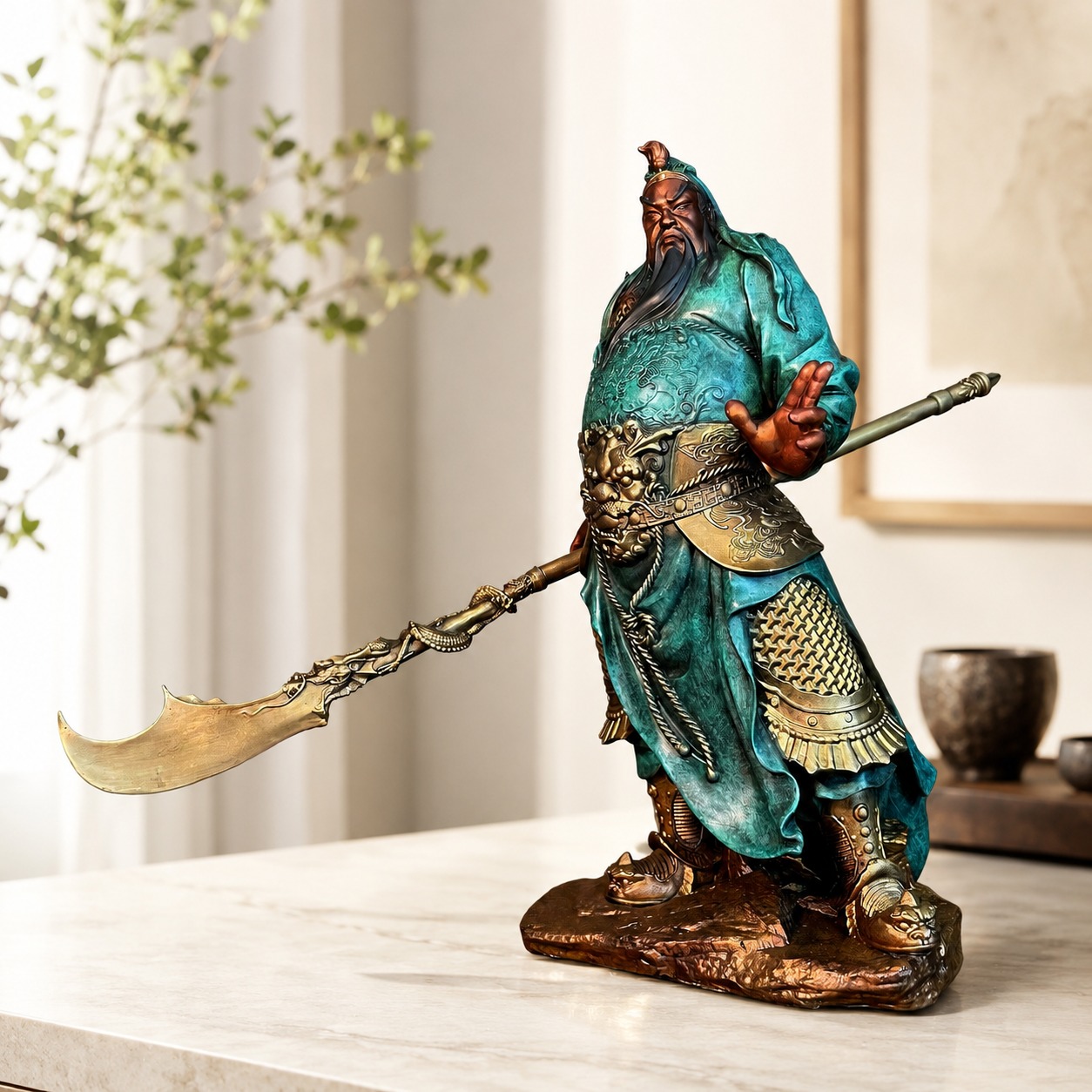 Approved product image of the Guan Yu Copper Alloy Figurine Loyal Warrior Statue
