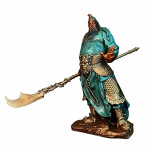Guan Yu Copper Alloy Figurine Loyal Warrior Statue, approved main product view.