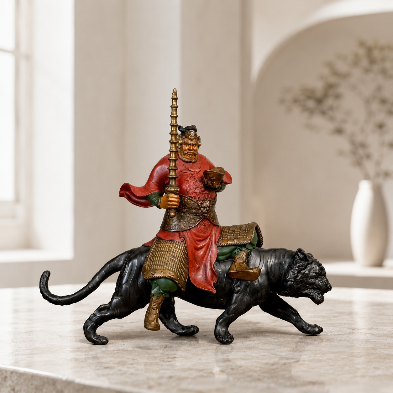 Zhao Gongming Martial God Bronze Statue, approved hero product view.
