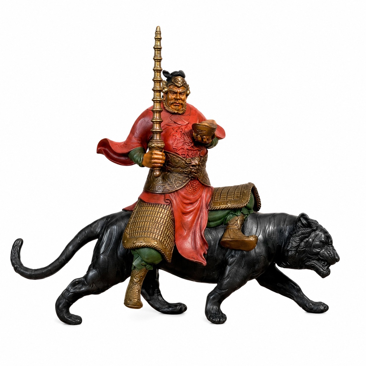 Zhao Gongming Martial God Bronze Statue, approved main product view.
