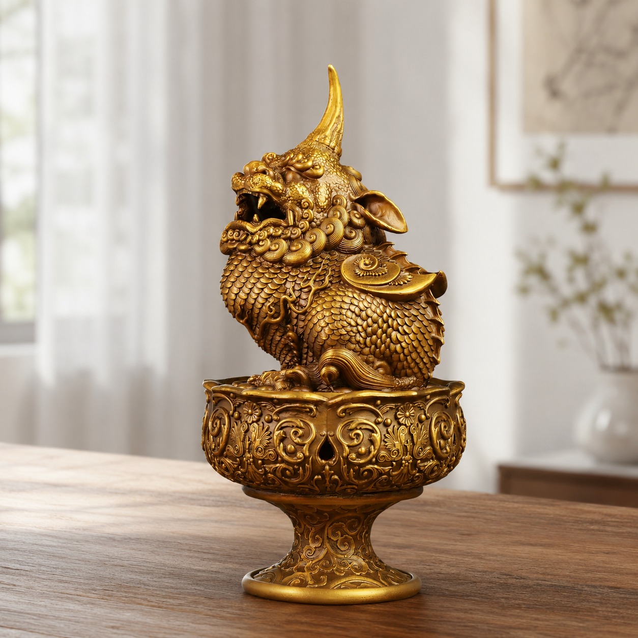 Approved product image of the Pixiu Brass Incense Burner Sculpture