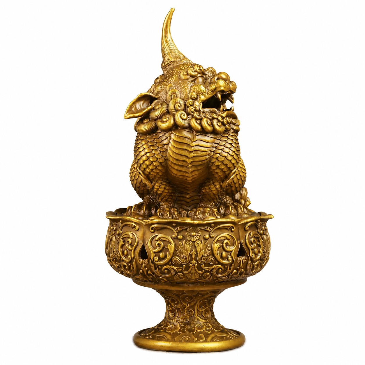 Pixiu Brass Incense Burner Sculpture, approved main product view.