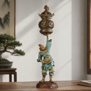 Vajrapani Bronze Incense Burner Statue, approved hero product view.